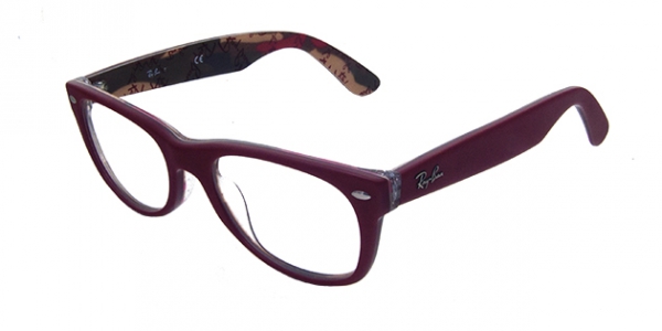 RAY-BAN RX5184 NEW WAYFARER TOP MATTE RED ON TEXTURE