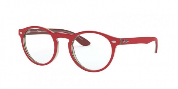 RAY-BAN RX5283 RED ON TOP TRASPARENT GREY