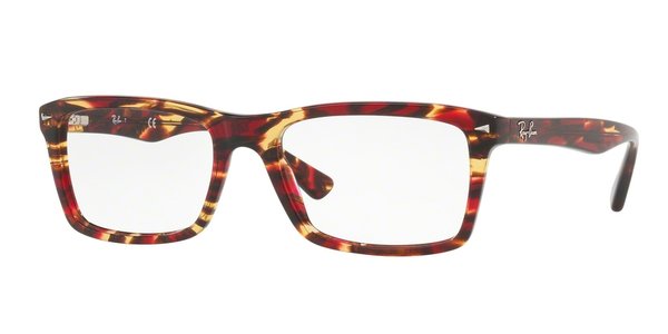 RAY-BAN RX5287 SPOTTED RED/BROWN/YELLOW
