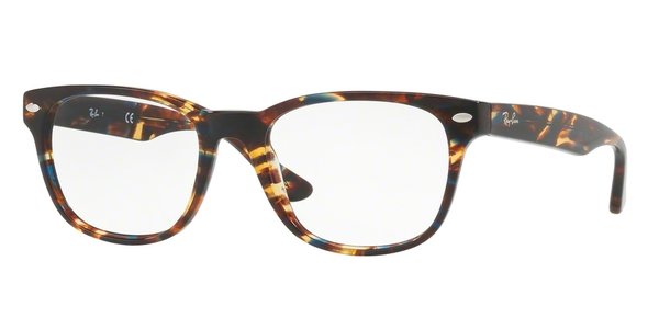 RAY-BAN RX5359 SPOTTED BLUE/ BROWN/YELLOW