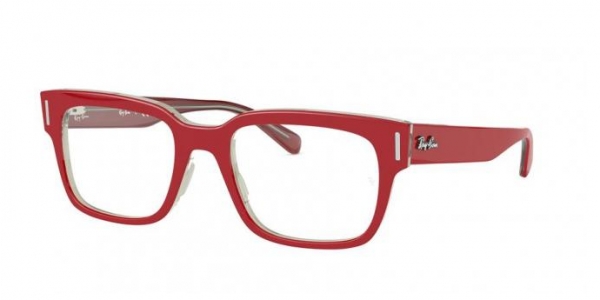 RAY-BAN RX5388 RED ON TOP TRASPARENT GREY