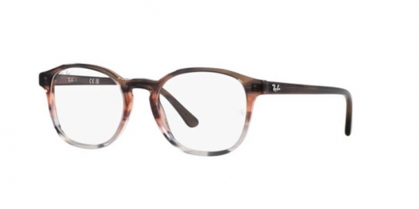RAY-BAN RX5417 STRIPED BROWN GRADIENT RED