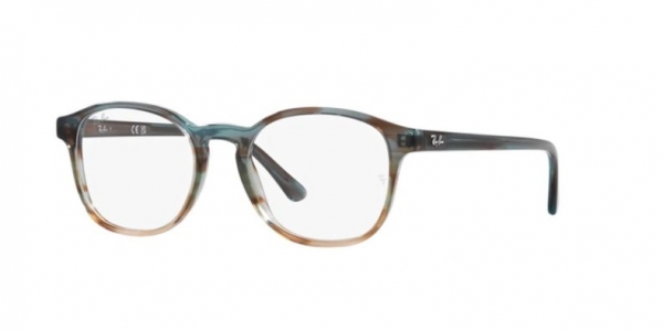 RAY-BAN RX5417 STRIPED BLUE GRADIENT GREEN
