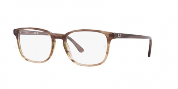 RAY-BAN RX5418 STRIPED BROWN GRADIENT GREEN