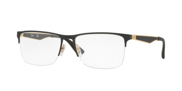 RAY-BAN RX6335 GOLD TOP ON BLACK