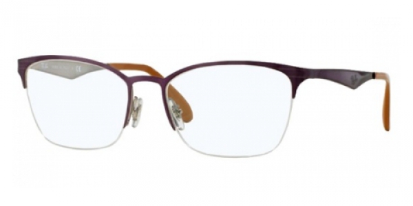 RAY-BAN RX6345 TOP BRUSHED VIOLET ON SILVER