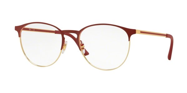 RAY-BAN RX6375 GOLD TOP ON BORDEAUX