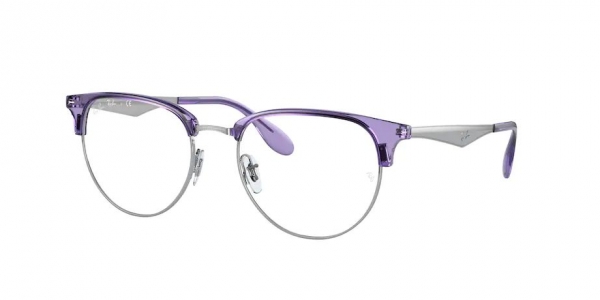 RAY-BAN RX6396 TRANSPARENT VIOLET ON SILVER