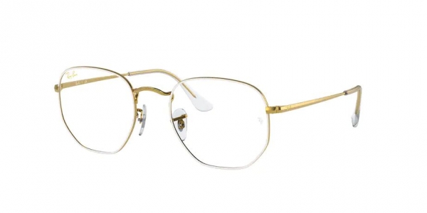 RAY-BAN RX6448 WHITE ON LEGEND GOLD
