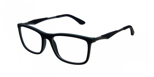 RAY-BAN RX7029 BLACK TOP ON GREEN