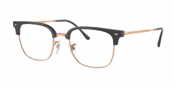 RAY-BAN RX7216 NEW CLUBMASTER Dark Grey On Rose Gold