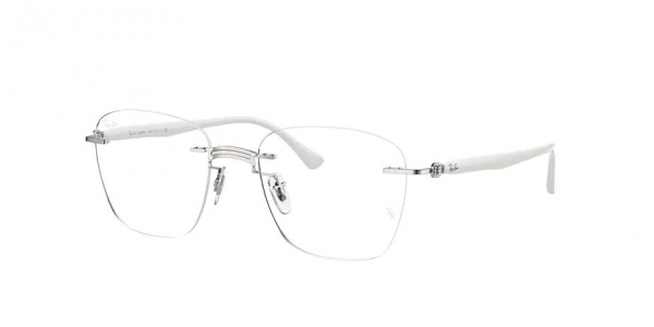 RAY-BAN RX8769 WHITE ON SILVER